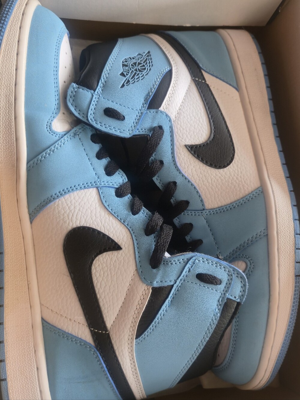Nike Mens Air Jordan 1 Mid - University Blue/White/Black